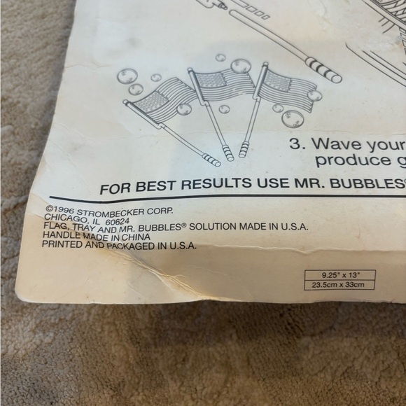 Vintage TootsieToy Mr Bubbles Bubble Flag Wand Tray Bubbles VERY RARE - Picture 4 of 4